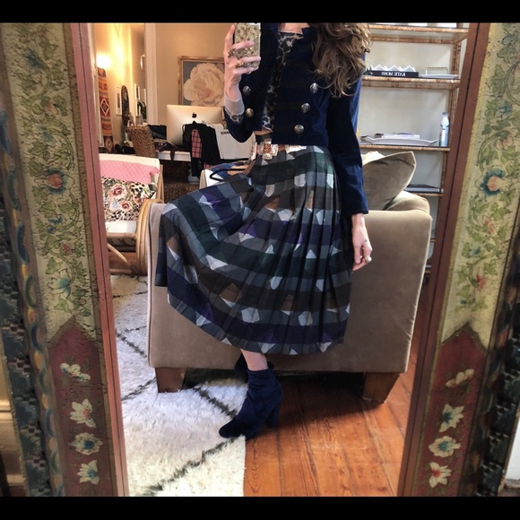 Vintage velvet cropped military jacket - Picture 3 of 7